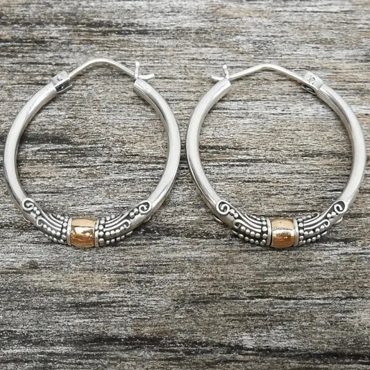 Vintage Carved Hoops