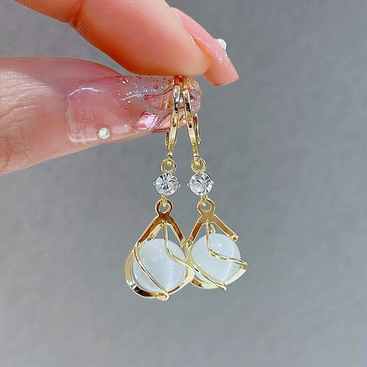 White Opal Grace Earrings