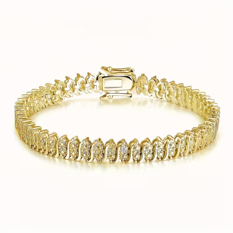 Golden Radiance Tennis Bracelet