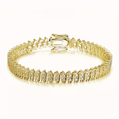 Golden Radiance Tennis Bracelet