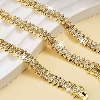 Golden Radiance Tennis Bracelet
