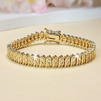 Golden Radiance Tennis Bracelet