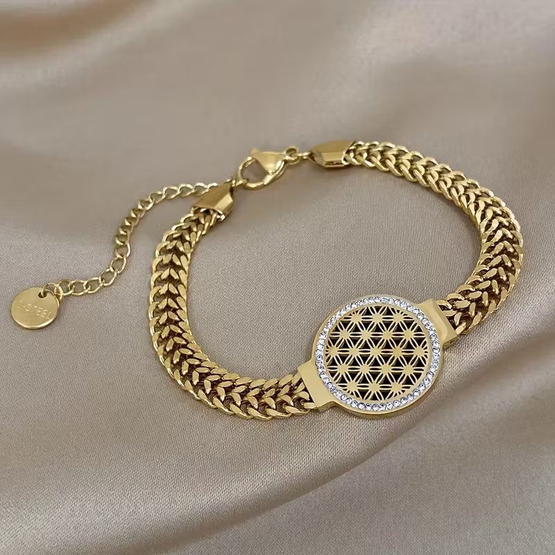 Golden Disc Bracelet