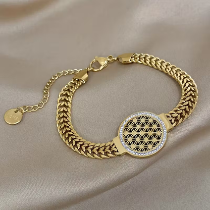 Golden Disc Bracelet