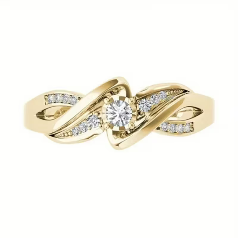 Golden Knot Ring
