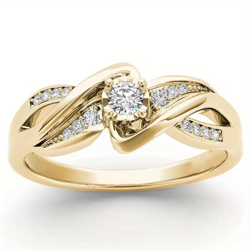 Golden Knot Ring