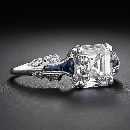Vintage Blue Silver Ring
