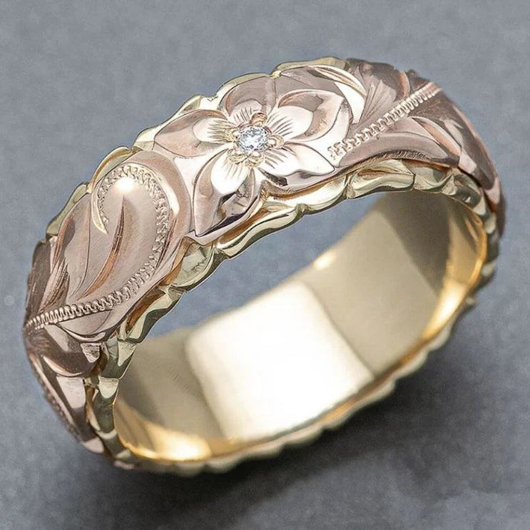 Golden Rose Whisper Ring