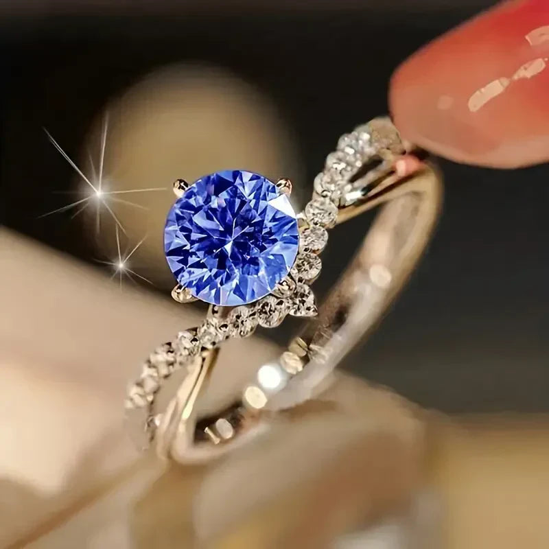 Blue Crystal Ring