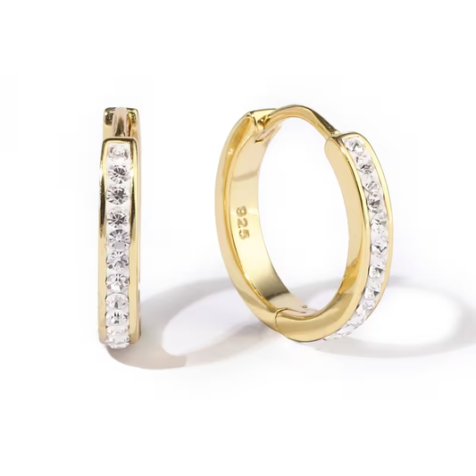 Golden Zirconia Hoops