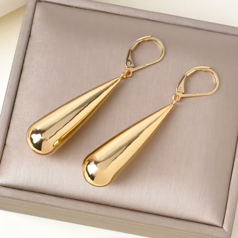 Golden Teardrop Earrings