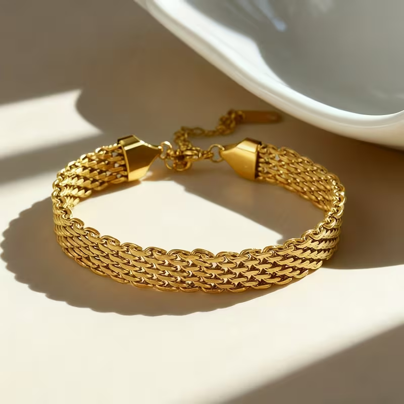 Golden Mesh Bracelet