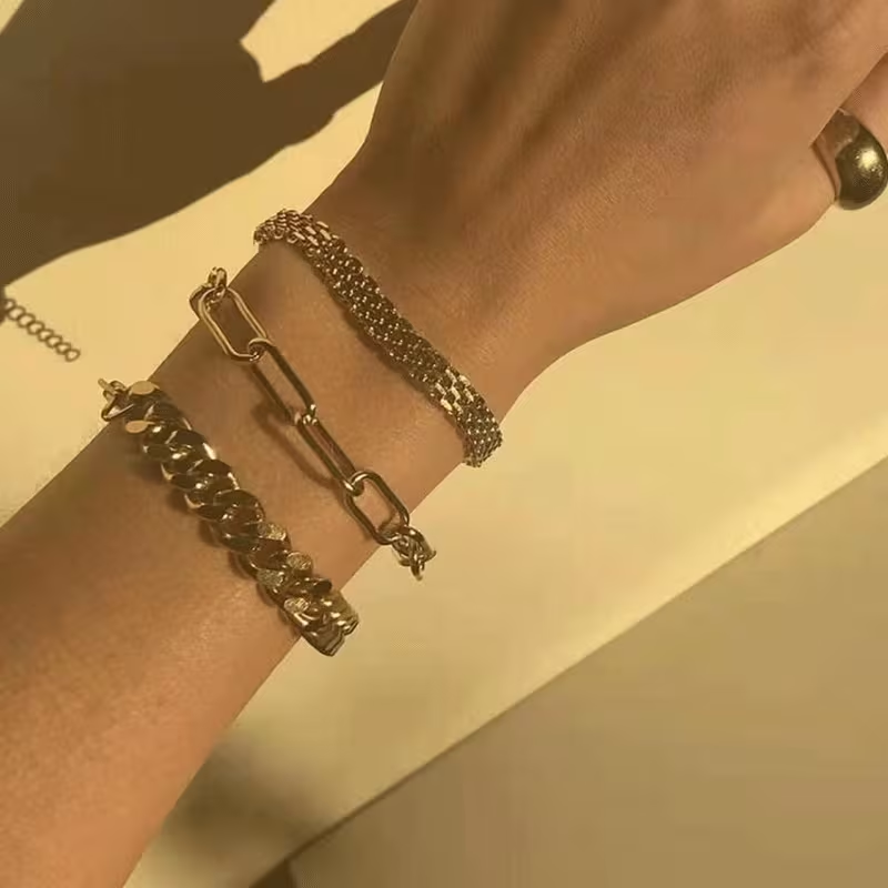 Golden Mesh Bracelet