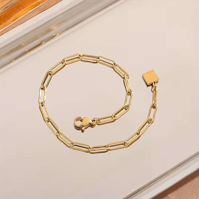 Golden Paperclip Bracelet