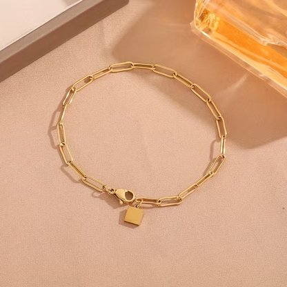 Golden Paperclip Bracelet