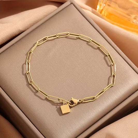Golden Paperclip Bracelet