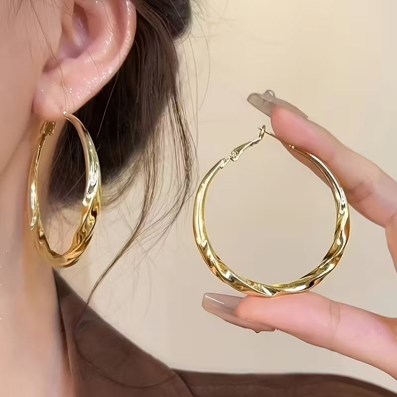 Bold Gold Hoop Earrings