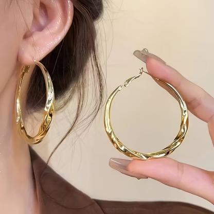 Bold Gold Hoop Earrings