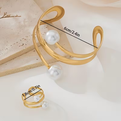 Luxury Gold Pearl Set