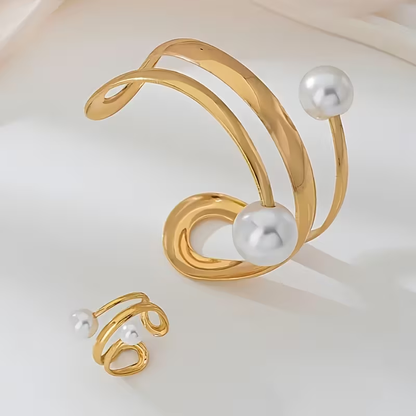 Luxury Gold Pearl Set