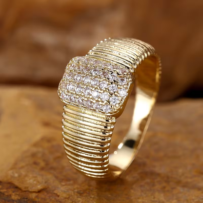 Golden Bold Spark Ring