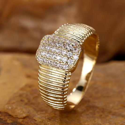 Golden Bold Spark Ring