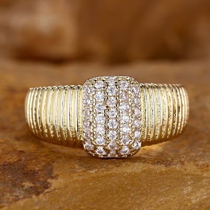 Golden Bold Spark Ring