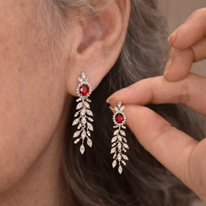Crimson Vine Earrings