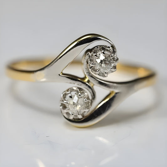Vintage Gold Wave Ring
