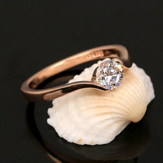 Vintage Rose Solitaire Ring
