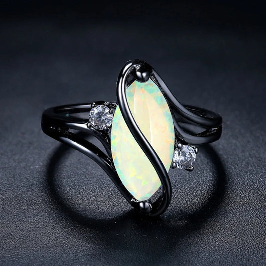 Vintage Black Opal Ring