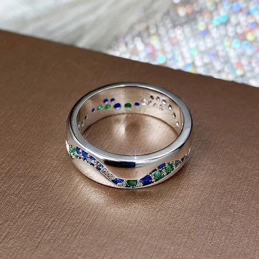 Vintage Wave Stone Ring