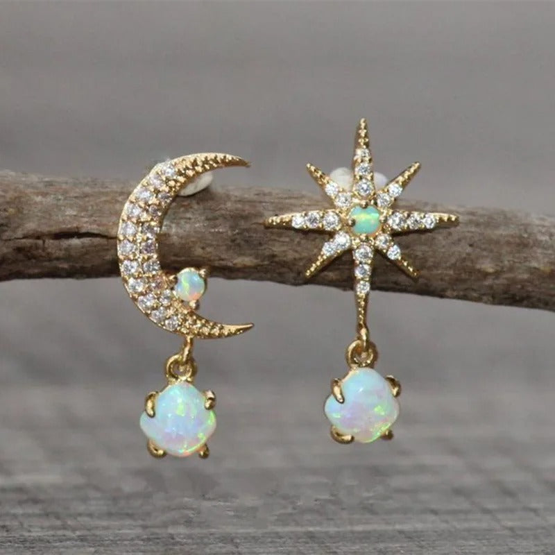 Star & Moon Pearl Earrings