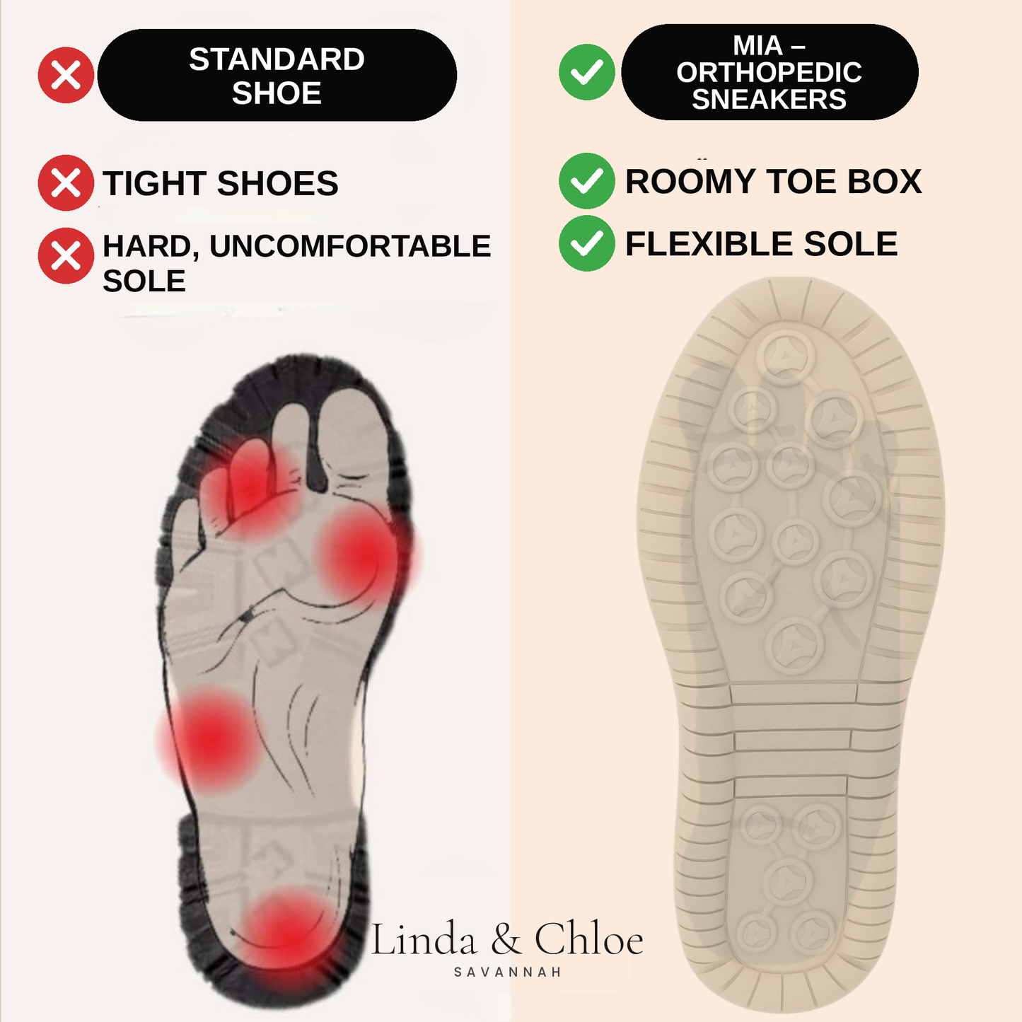 Mia | Comfortable & Pain-Free Orthopedic Sneakers