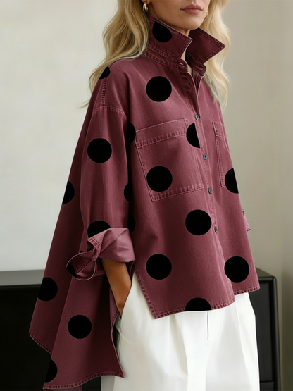Paige | Polka Dot Overshirt