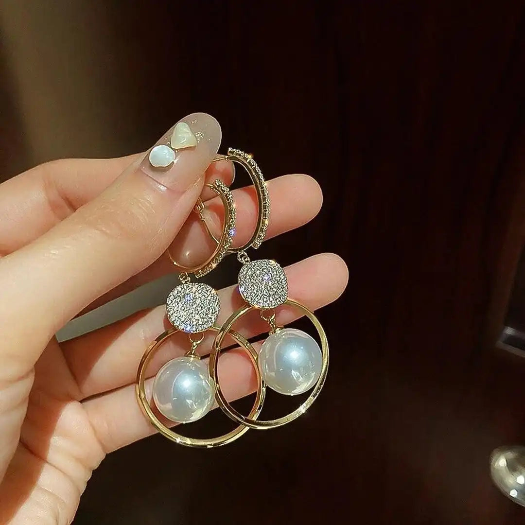 Pearl Orbit Earrings