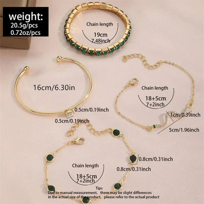 Emerald Glow Bracelet Set
