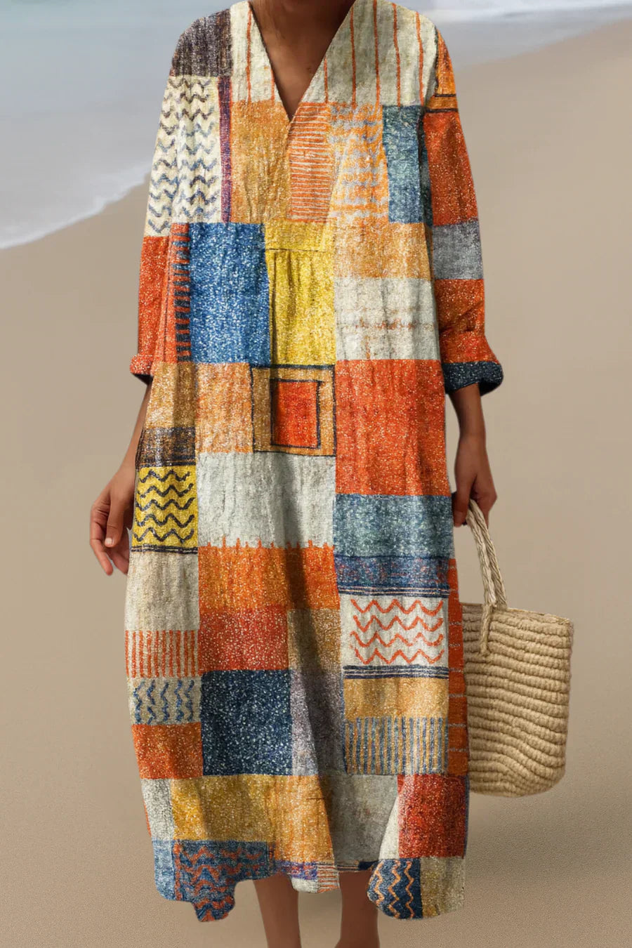 ELARA™ | PATCHWORK BOHO DRESS