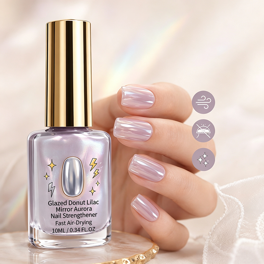📢📢 50% OFF !! ⏰ | Lilac Glossy Mirror Nail Strengthener