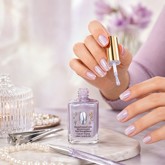 📢📢 50% OFF !! ⏰ | Lilac Glossy Mirror Nail Strengthener
