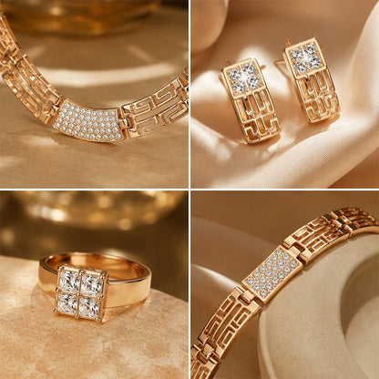 Aurelia rhinestone bracelet and ring detail