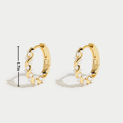 Pearl Twist Hoops